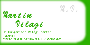 martin vilagi business card